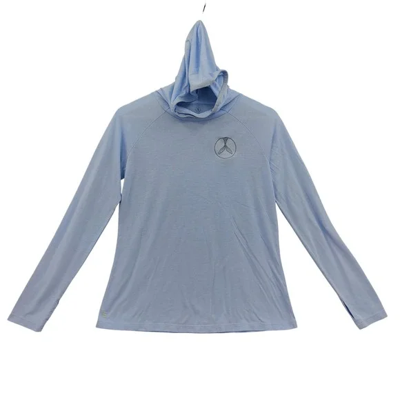 Free Fly Women Bamboo Lightweight Hoodie II Gorp Coastal S Blue UPF 20+ Mermaid - Picture 1 of 16